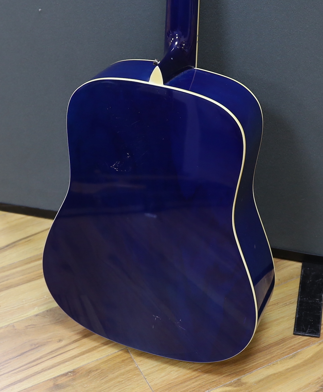 An Aria acoustic guitar, model no.AWN-15BLS
